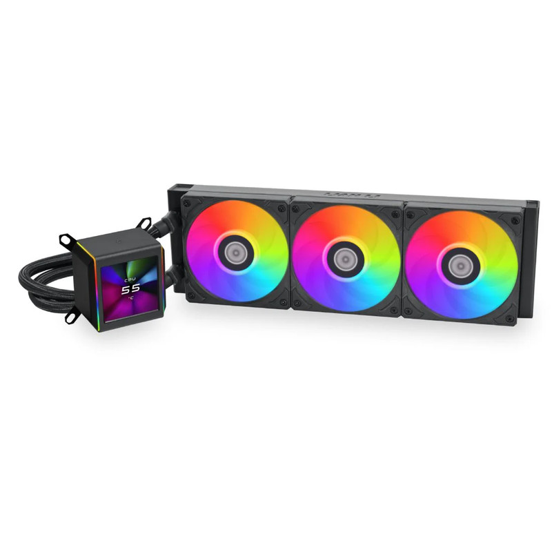 Lian Li GALAHAD II LCD 360 ARGB AIO Liquid CPU Cooler - Black - مبرد